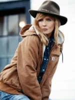 Beth Dutton Yellowstone Kelly Reilly Brown Bomber Jacket