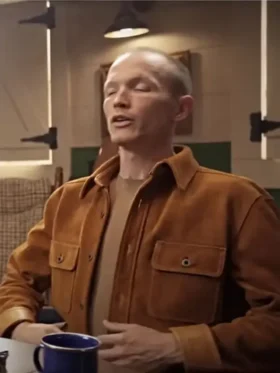 Jefferson White Yellowstone S05 Jimmy Hurdstrom Brown Suede Leather Jacket