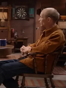 Jefferson White Yellowstone S05 Jimmy Hurdstrom Brown Suede Leather Jacket