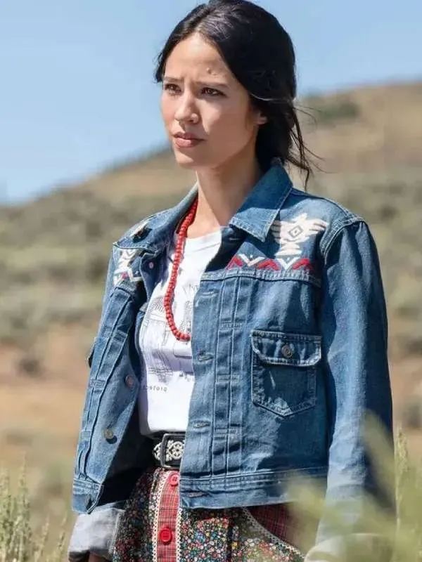 Yellowstone-Season-5-Kelsey-Asbi TV Series Yellowstone Monica Dutton Denim Jacket