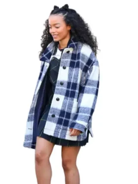 Zoya Lott Gossip Girl 2021 Whitney Peak Plaid Jacket