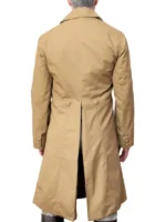 The back view of the Man With No Name duster coat showing the long length.