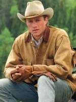 Close-up of the Brokeback Ennis Del Mar hooked jacket style and collar.