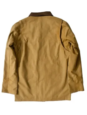 Back view of the Ennis Del Mar jacket showing the clean cotton finish.