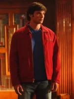 Clark Kent Red Jacket, Smallville cotton jacket, full zip