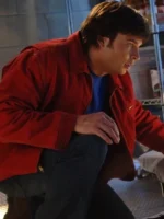 Clark Kent Smallville Red Jacket, full-zip, side pockets