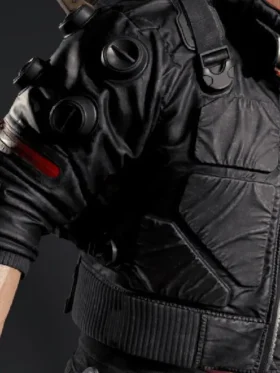 Cyberpunk 2077 Jackie jacket showing the high-quality stitching and futuristic silhouette.