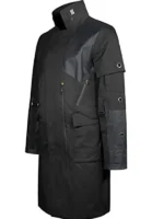 Deus Ex Divided Adam Jensen Coat, black nylon fabric
