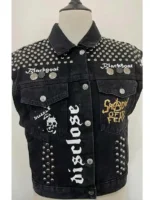 Front view of the Juice Wrld vest Legends Never Die with buttons and pockets.