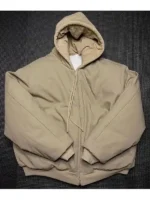 Men's Kanye West Pixar-inspired bomber jacket with hooded design.