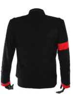 The clean back design of the Michael Jackson black military award ceremony jacket.
