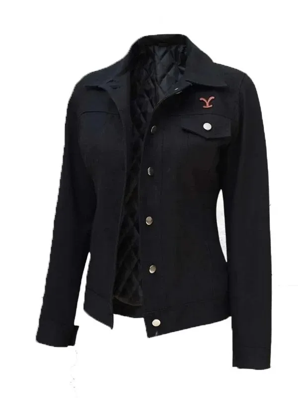 rip-wheeler-yellowstone-black-ja Women’s Rip Wheeler Yellowstone Black Jacket For