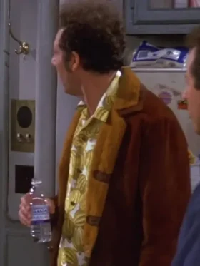 Brown suede-style jacket inspired by Michael Richards on Seinfeld.