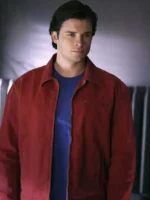 Smallville Tom Welling Red Cotton Jacket, full zip closure