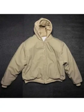 Highly sought-after Yeezy Pixar jacket in beige cotton.