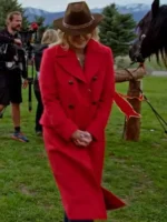Mr. Christmas S02 Red Coat worn by Alison Sweeney in a front-view.