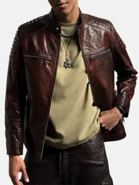 Reddish Brown Café Racer TV JACKETS