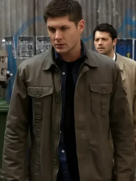 Cotton Trucker Jacket inspired by iconic screen style with a high-quality earth-toned fabric and durable reinforced stitching.