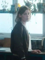 Lillian Vandenberg Dear Life character jacket in a rich brown colorway.