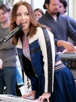 Jade Castillo Electric Bloom Leather Jacket showing the detailed side profile.