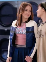 Jade Castillo Electric Bloom Leather Jacket in a stylish front view.