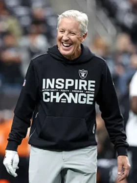 Carroll Las Vegas Raiders hoodie with Freedom and Justice printed on the front.