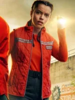 Georgina Campbell Orange Vest TV