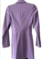 Jade Castillo Purple Blazer showing the clean back silhouette and fit.
