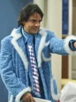 Luche Baby Blue Fur Coat front display by TV JACKETS.