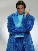 Luche Blue Fur Suit complete front view by TV JACKETS.