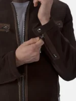 Suede Leather Cafe Racer Jacket CL