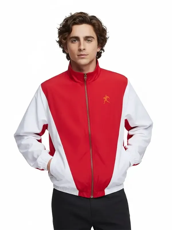 NAHMIAS x A24 Zip Up Marty Supreme Jacket front look showing the zip design, fit, and clean style