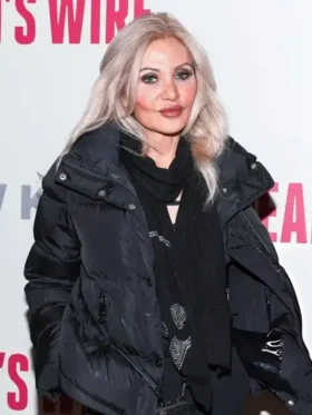 Orfeh Dead Man’s Wire Puffer Jacket black quilted puffer jacket.