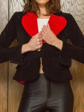 Red Heart Black Velvet Blazer TV