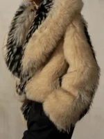 Shop the viral Erin Andrews faux fur coat from the 2026 NFL playoffs.