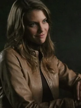 Bela Talbot leather jacket featuring a sleek, high-status silhouette and a premium dark-toned finish for a professional profile.