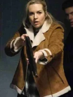 Brown Suede Jacket featuring a minimalist design and soft inner lining for seasonal comfort.