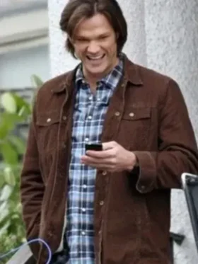 Brown Trucker Jacket inspired by the Season 11 screen style with a rugged cotton-canvas finish.