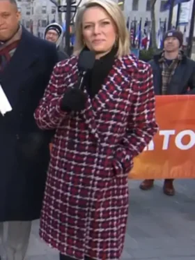 Dylan Dreyer Check Tweed Coat TV