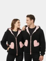 Valentine Day Couples Zip Up Hoodie