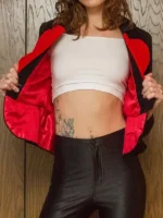 Red Heart Black Velvet Blazer ST