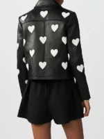 Women Heart Leather Jacket - Image 2