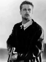 A high-quality black leather detective coat inspired by the movie Se7en.