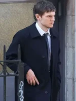 Evan Peters Black Wool Coat ST
