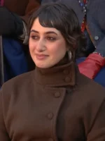 Authentic recreation of the Rama Duwaji inauguration brown fur coat by TV Jackets.