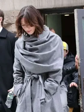 Rebecca Hall Grey Coat TV