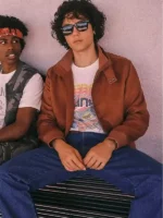 Steve Harrington Stranger Things jacket styled with an open zipper.