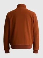 Back view of the Steve Harrington suede jacket featuring the Western yoke detail.