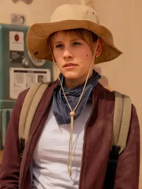 2026 Sosie Bacon Maroon Wool Jacket Front View