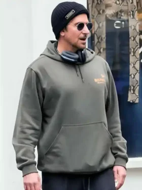 26 Bradley Cooper Green Pullover Hoodie Front View